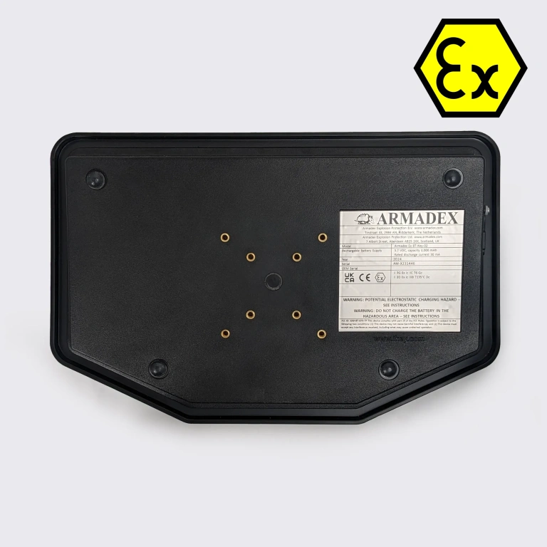 ATEX intrinsically safe keyboard gallery showing angled typing view